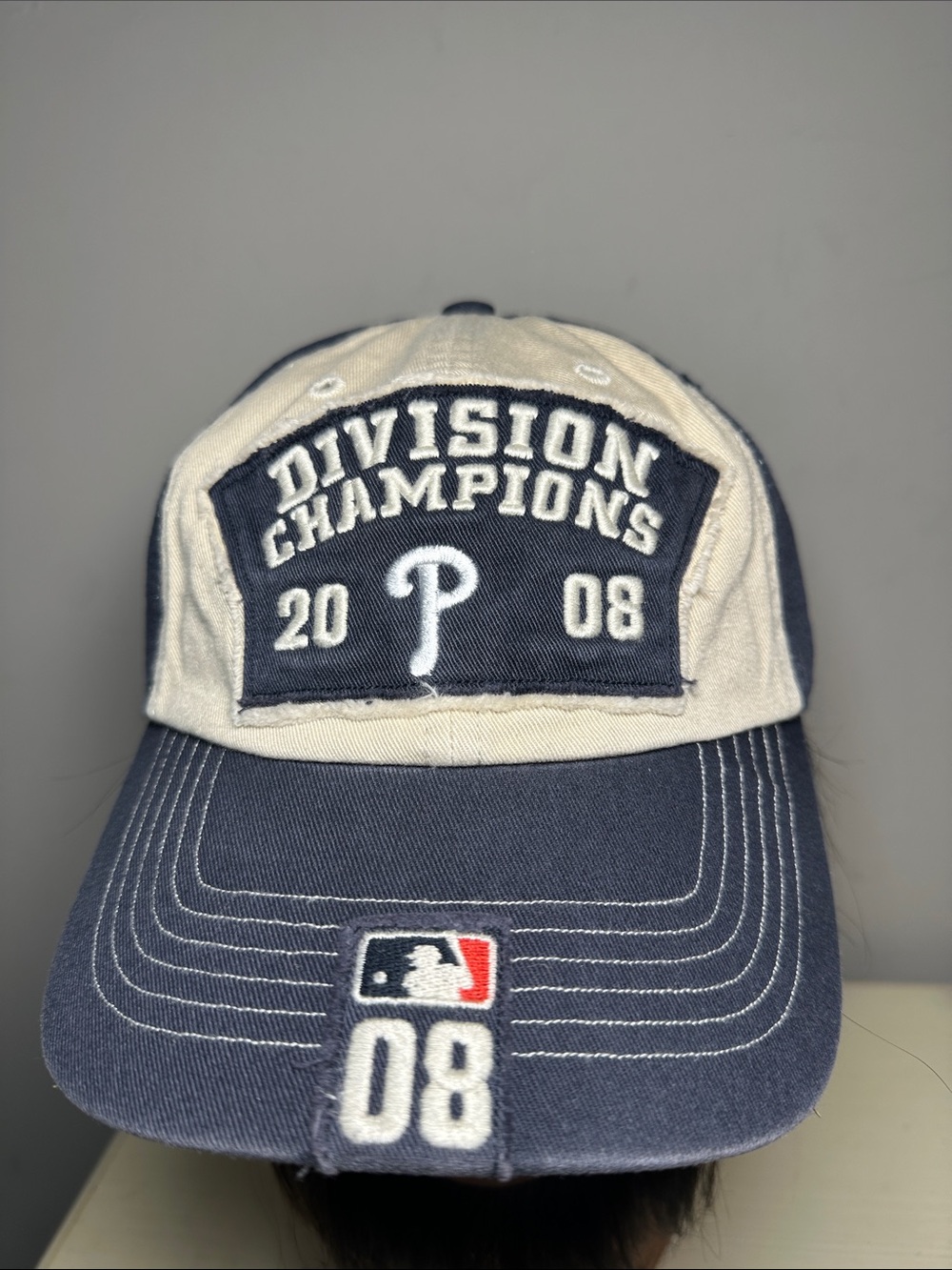 Philadelphia Phillies Division Champions 2008 Navy and Cream Baseball Cap